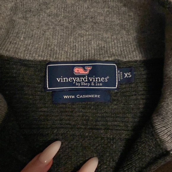 Cashmere Blend Sweater with suede detailing - Picture 4 of 8